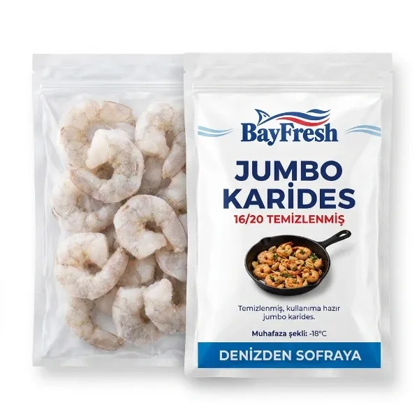 Jumbo Karides 16/20 Temizlenmiş